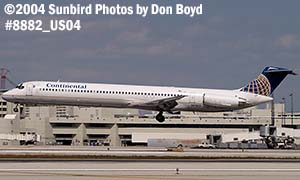 Continental Airlines MD-82 N72821 aviation stock photo #8882