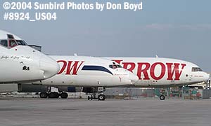 Arrow Air DC8-62F(AF) N8968U, DC8-62F N802BN, and L1011-1-15(200)(F) N307GB cargo airline aviation stock photo #8924