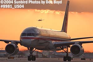 American Airlines B757-223(ET) N185AN sunset aviation stock photo #8981