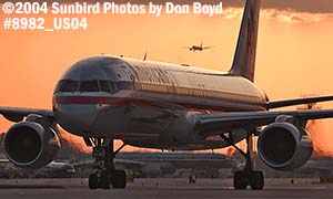 American Airlines B757-223(ET) N185AN sunset aviation stock photo #8982