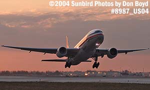 American Airlines B777-223(ER) N754AN sunset aviation stock photo #8987