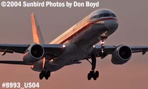 American Airlines B757-223 N661AA sunset aviation stock photo #8993