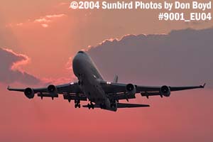 Air France B747-428(M) F-GISC sunset airliner aviation stock photo #9001