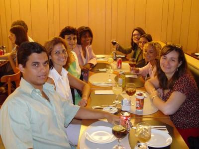 Roberto, Luciane, Yone e Clarice, Consuelo, Tatiana, Aline e Carla