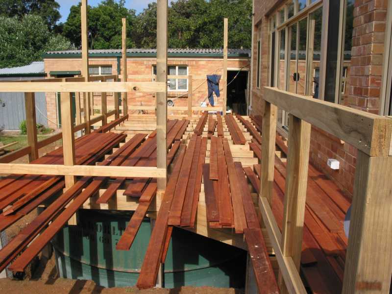 Relaying the decking boards