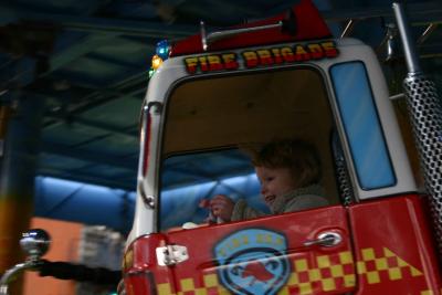 Isabel in Fire Truck