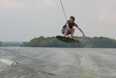 Shawns 5 jump over the wake!