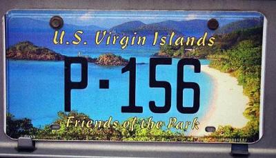 USVI License Plate