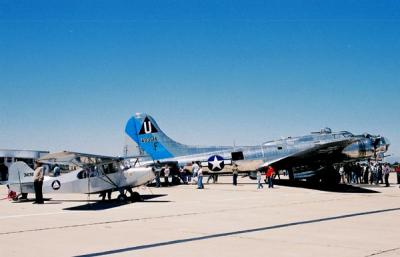 B-17 and Aeronca L-16 in Civil Air Patrol markings