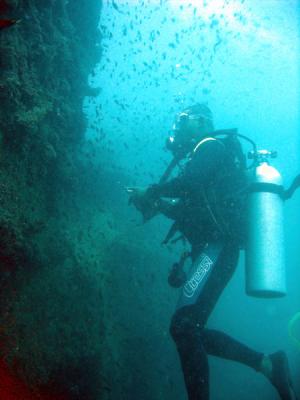 The divemaster on the King Cruiser