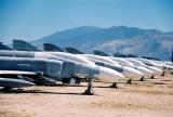 Line of F-4s in front of Tucsons mountains