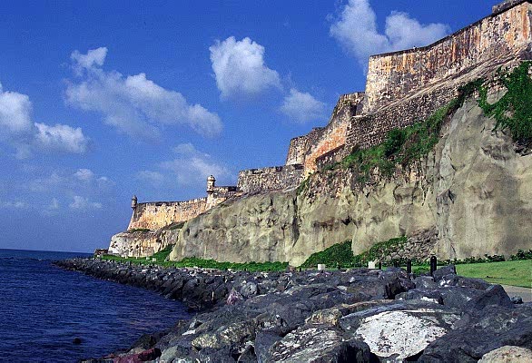 At the base of the Castillo del Morro, San Juan
