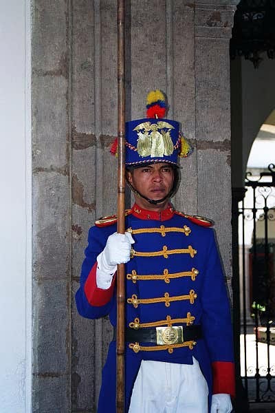 Guard at the Palacio Presidencial, Quito