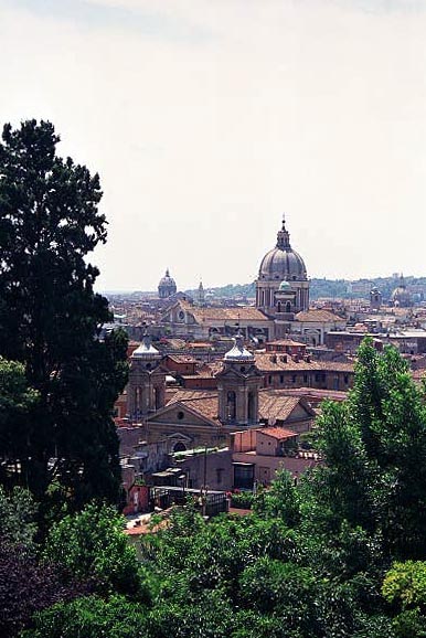View over Rome from near the Villa Medici