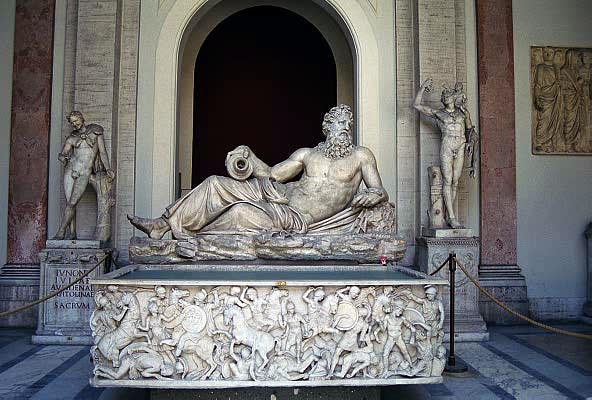 Sarcophagus with a statue of the Personification of the Tigris River