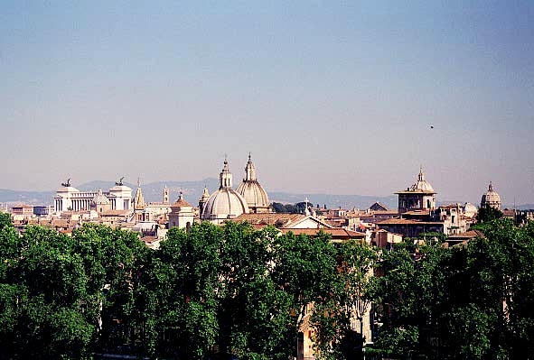 View of Central Rome from Castel Sant' Angelo