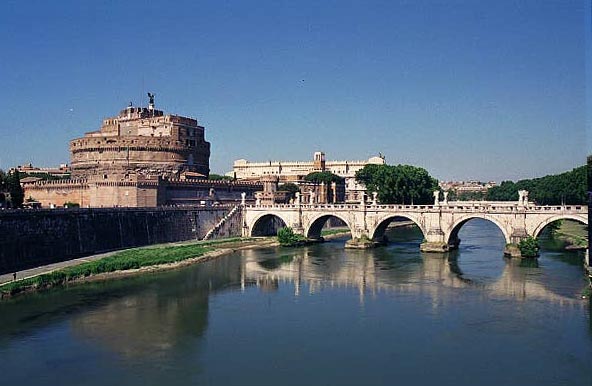 Castel Sant' Angelo and the Tiber (Tevere) River