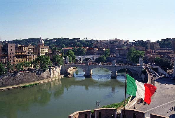 View of the Tiber from Castel Sant' Angelo