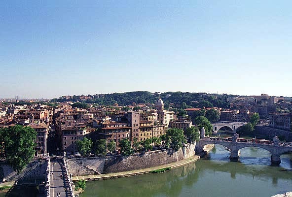 View of the Tibre from Castel Sant' Angelo