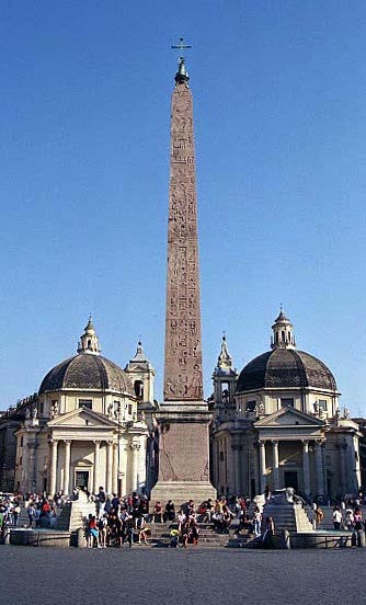 Twin Churches and Obelisk, Piazza del Popolo, Rome