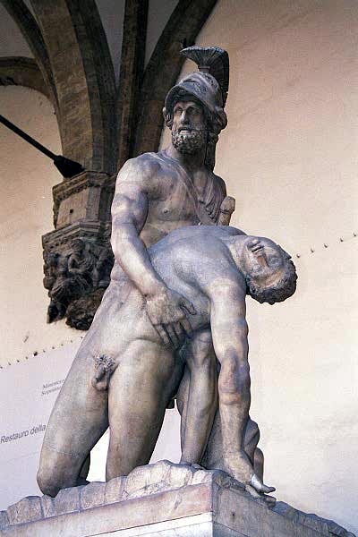 Menelaus holding the body of Patroclus, Loggia della Signoria