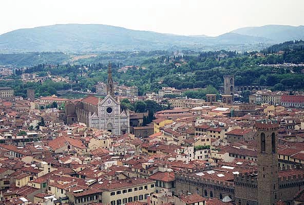 View southeast towards Santa Croce and the Bargello