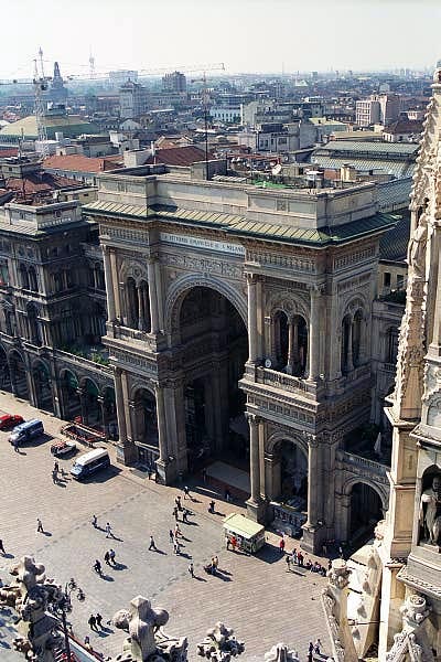Milan Galleria from the Duomo roof