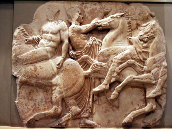 Pieces from the Panathenaic frieze, Acropolis Museum