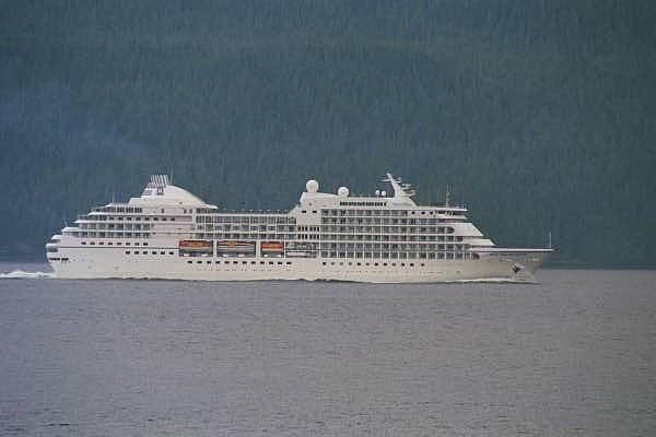 Our peaceful location was occasionally disturbed by cruise ships headed to Alaska