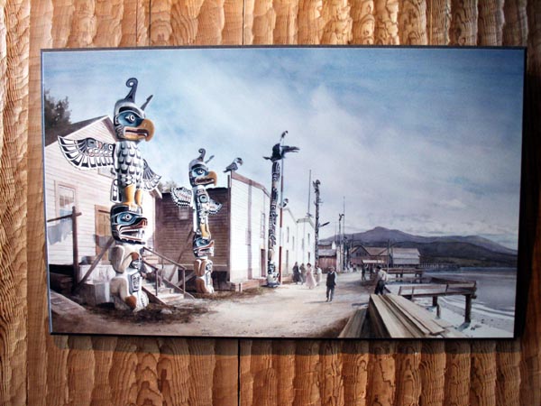 Painting of NW native village