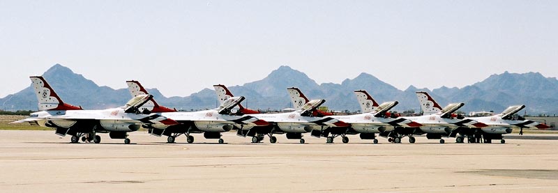 USAF Thunderbirds at Davis Monthan Air Force Base March 2003