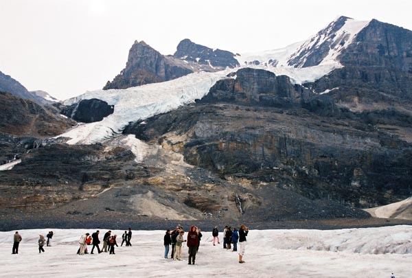 Walking on the Athabaska Glacier