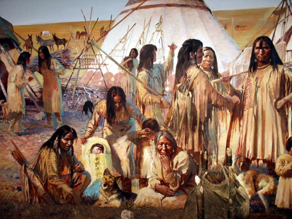 Royal Alberta Museum - Mural of Life on the Plains