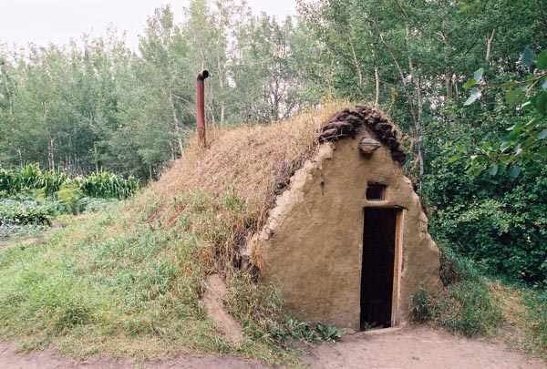 Burdei - sod house used by the first Ukrainian pioneers