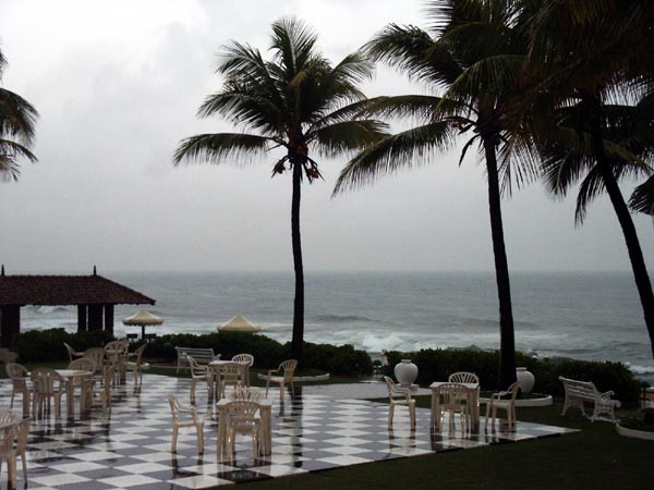 The patio of the colonial Galle Face Hotel