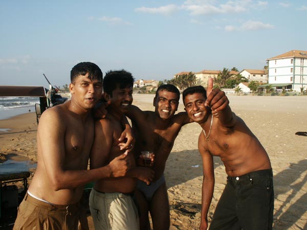 The beach at the King Coconut restaurant, Negombo