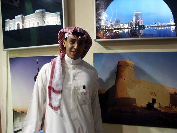 Tourism representative at the Saudi Pavilion (must be an easy job)