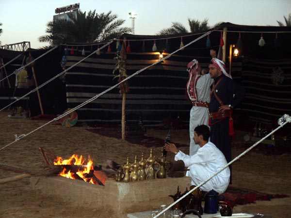 Making Arabic Coffee, Jordanian Bedouin Camp
