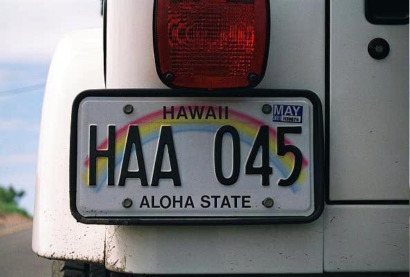 Hawaii plate