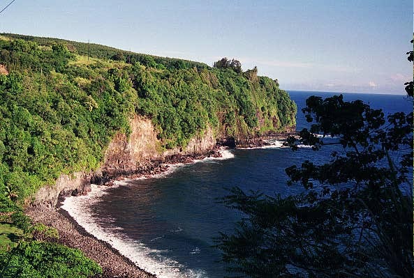 The coast at Hawaii Tropical Botanical Garden