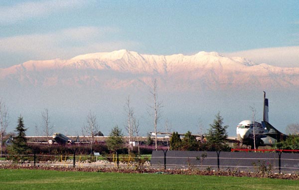 The Andes rise to 20,000' behind the Aerospace Museum
