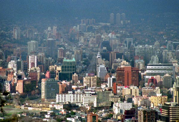 View of Las Condes from Cerro San Cristobal