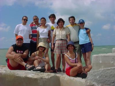 ...de paseo en el lago Erie con los nuevos y su familia