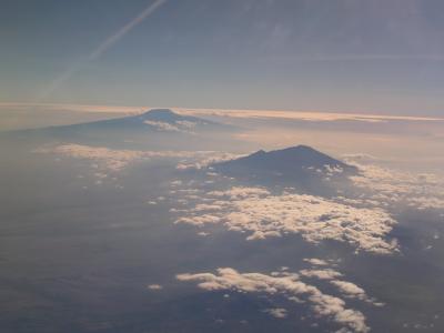 Kilimanjaro in back (pic from airplane)