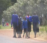 School kids out for lunch