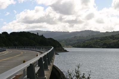 Dam at the Lower Chrystal Springs Reservoir in San Mateo, County