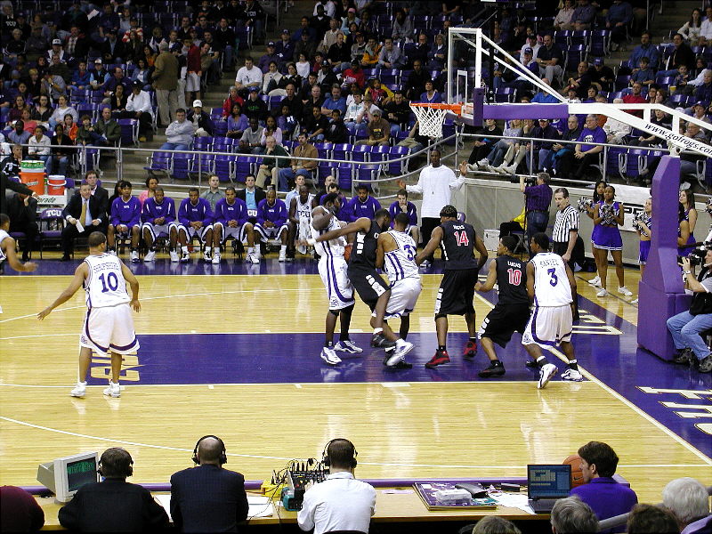 Scuffle for ball