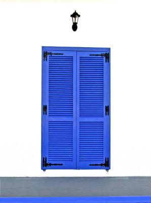 Blue shutters