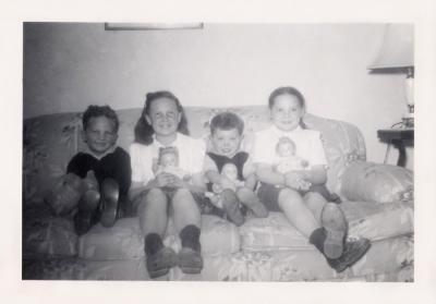 Bob, Barbara, Gary, and Dodie, 1948 (122)