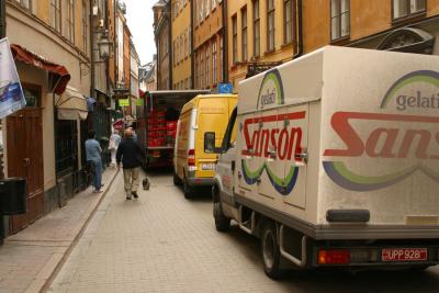 Stockholm - Gamle Stan traffic jam